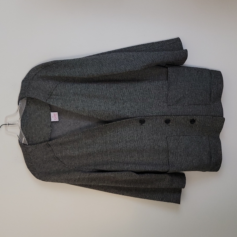 Vintage Graff Black Tweed Blazer Jacket 10